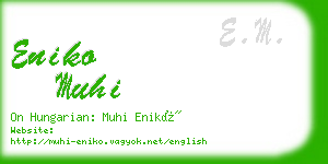 eniko muhi business card